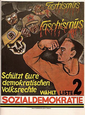 Reichstagswahl 1932 Wahlplakat der SPD zur Wahl im November 1932