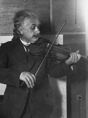 Einstein mit der Geige