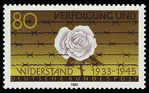 Briefmarke Weiße Rose