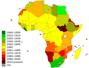 Afrika Unabhängigkeit Afrika Kolonien Karte