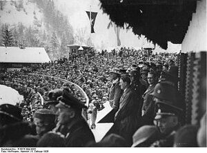 Adolf Hitler eröffnete die Olympischen Winterspiele 1936