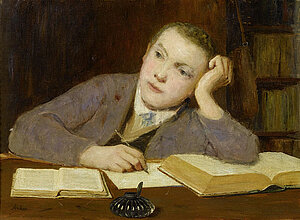 Schreibender Junge