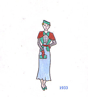 Kleid Entwurf 1933