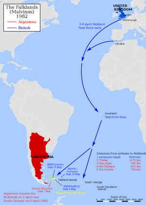 Wo liegen die Falklandinseln?