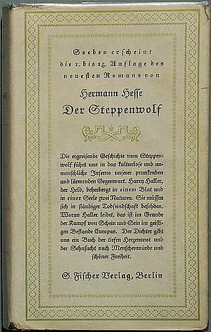 Literatur Weimarer Republik Der Steppenwolf von Hermann Hesse