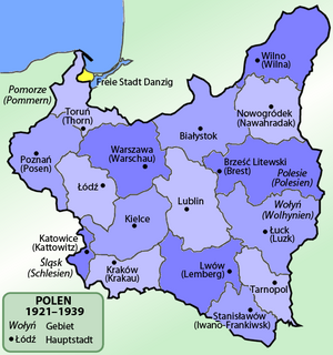 Polens Aufteilung ab 1921