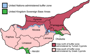 Zypern Karte Griechenland Türkei