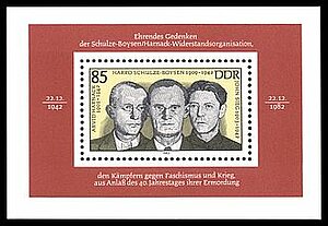 DDR-Briefmarke im Andenken an die Rote Kapelle