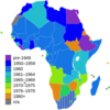 Karte Unabhängigkeit Afrika