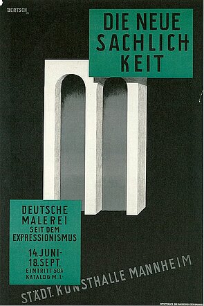 Plakat von Karl Bertsch zur Ausstellung von 1925 in Mannheim