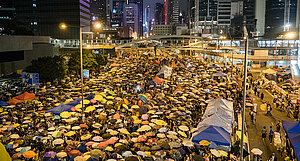 Proteste 2014 in Hongkong Regenschirm Bewegung