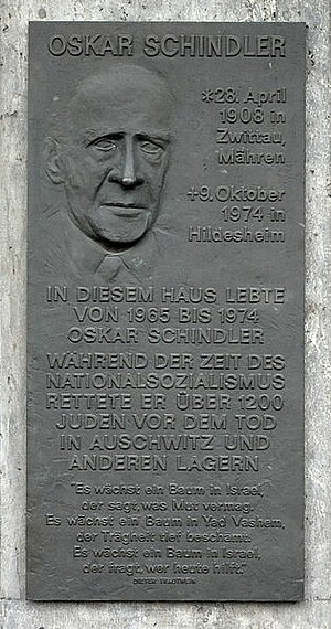 Gedenktafel Oskar Schindler