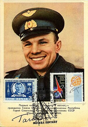 Postkarte Juri Gagarin