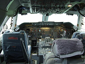 Jumbo Jet Cockpit Größtes Passagierflugzeug der Welt