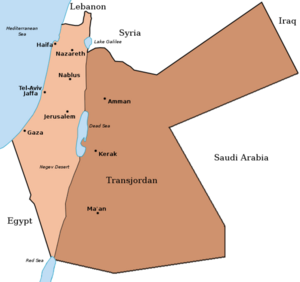 Transjordanien Karte