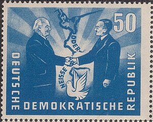 DDR-Briefmarke zum Görlitzer Abkommen