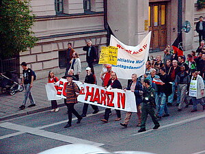 Demonstration gegen Hartz IV