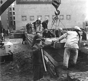 DDR Mauer Bau der Mauer