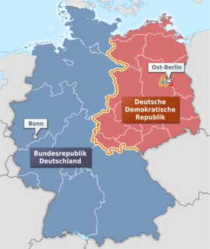 Karte Grenze BRD und DDR Deutschland Teilung Karte