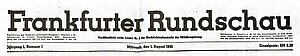 Frankfurter Rundschau Kopfzeile
