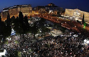 Proteste in der Finanzkrise in Griechenland gegen die Sparmaßnahmen Griechenland Finanzkrise