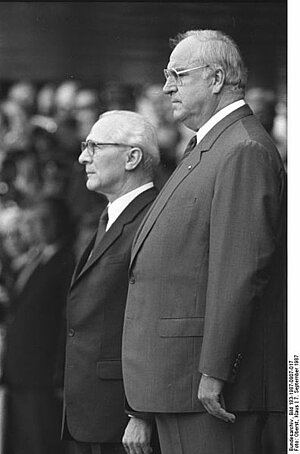 Treffen von Erich Honecker und Helmut Kohl