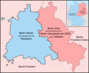 Karte West und Ost Berlin 
