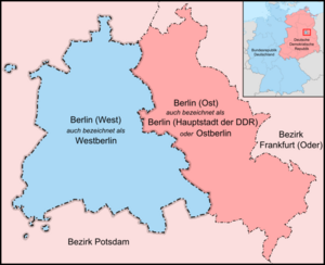 Karte Westberlin und Ostberlin 