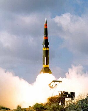 Pershing 2 Rakete im Test