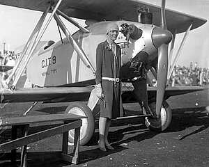 Amelia Earhart als Pilotin Earhart