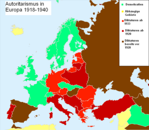 Ausbreitung der Diktaturen in Europa