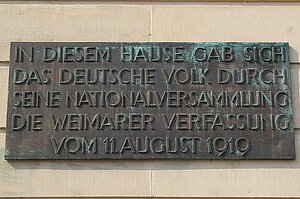 Warum heißt es Weimarer Republik? Weimarer Republik Name