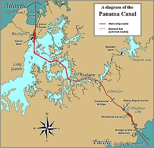 Karte Panamakanal