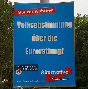 Wahlplakat der AFD