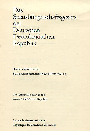 DDR Staatsbürgerschaft