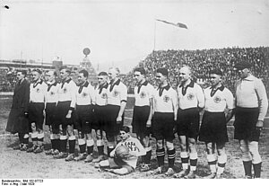 Fußball in Deutschland Fußballspiel Italien gegen Deutschland 1929