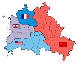 Aufteilung von Berlin in Westberlin und Ostberlin