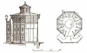 Grundriss Café Achteck