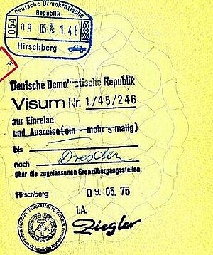 DDR Visum