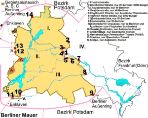 Karte Berliner Mauer