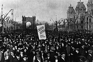 Arbeiterdemonstration während der Tragischen Woche