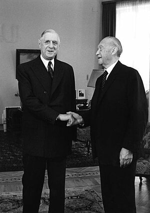 Adenauer und Charles de Gaulle 1958