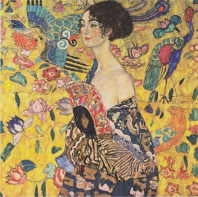 Dame mit Fächer Gustav Klimt