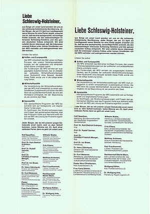 Plakat gegen die NPD im Landtagswahlkampf in Schleswig-Holstein 1967 NPD Geschichte