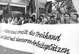 Demonstration gegen Treuhand