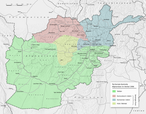 Afghanistan politische Karte 1996