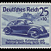 Käfer Automobilausstellung Briefmarke