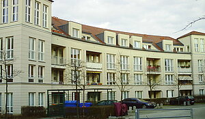 Wohnhaus in Kirchsteigfeld als Beispiel für New Urbanism New Urbanism