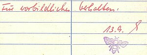 Bienchen Stempel DDR