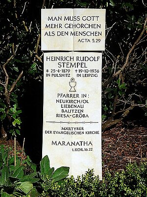 Grabstein für Heinrich Rudolf Stempel